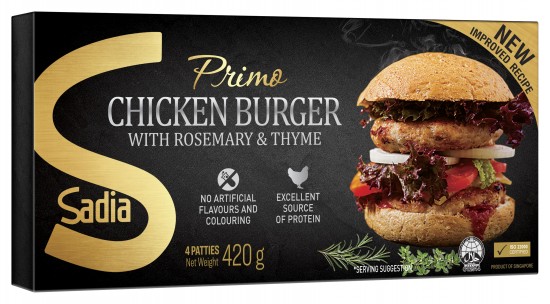 Primo Chicken Burger with Garden Rosemary & Thyme