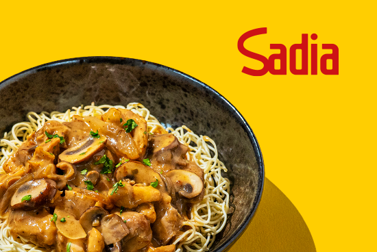 Chicken Stroganoff with Egg Noodles