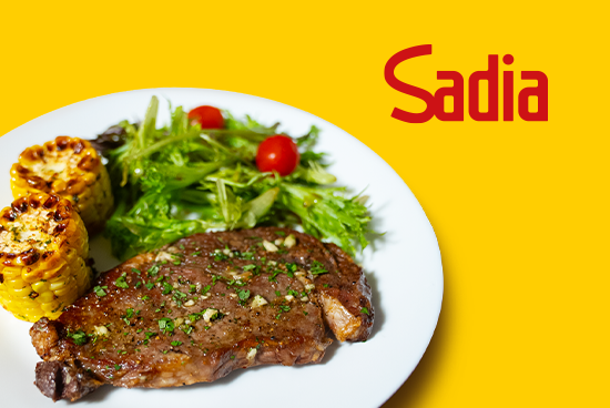 Air-Fried Garlic Butter Ribeye Steak with Corn