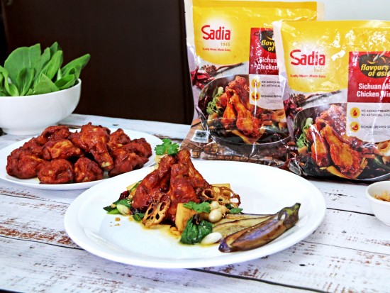 Mala Wings with Flat Noodles | Sadia Singapore